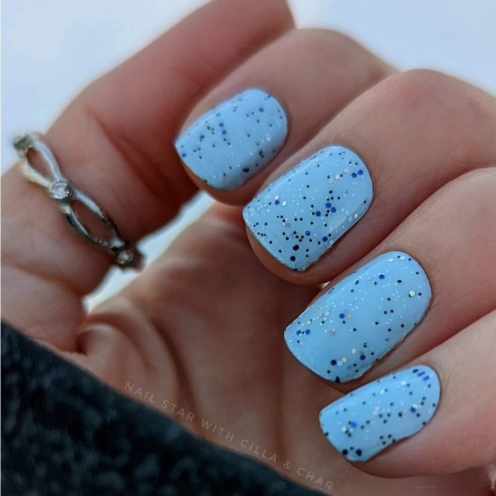 *Retired* Color Street: Have a Ball | Navy Blue Silver Glitter Party Clear - Picture 8 of 14